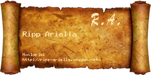 Ripp Ariella névjegykártya